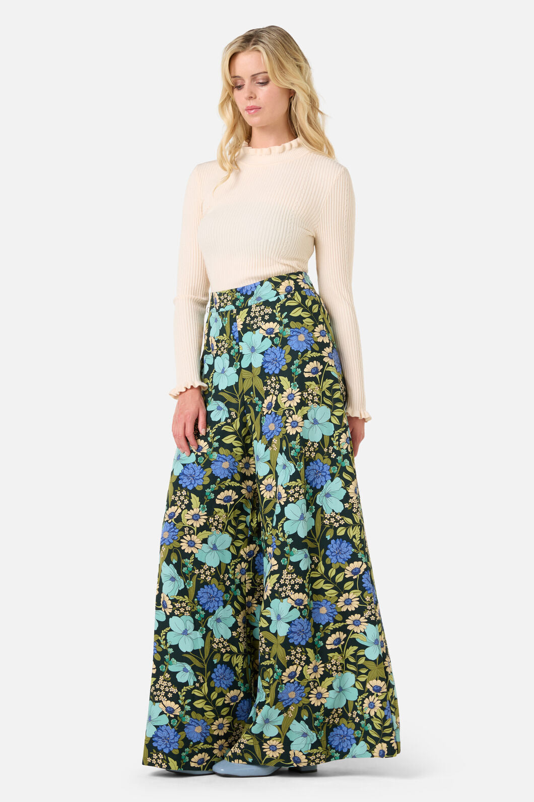 Princess Highway - Gloria 70'S Floral Pant - teal