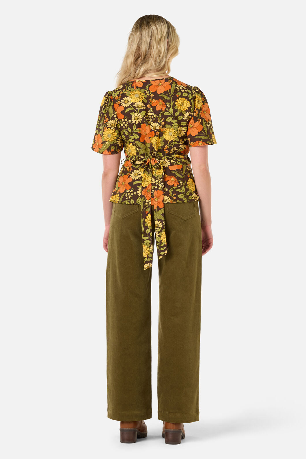 Princess Highway - Gloria 70'S Floral Top - chocolate
