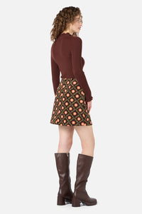 Princess Highway - Delilah Cord Mini Skirt - chocolate