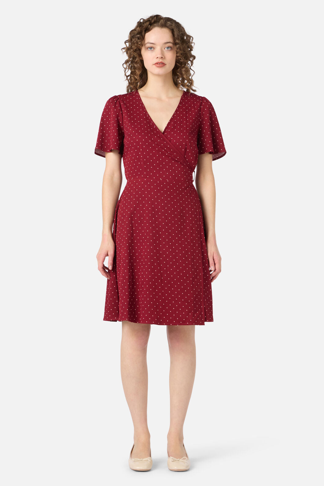 Princess Highway - Dolly Spot Wrap Dress - red