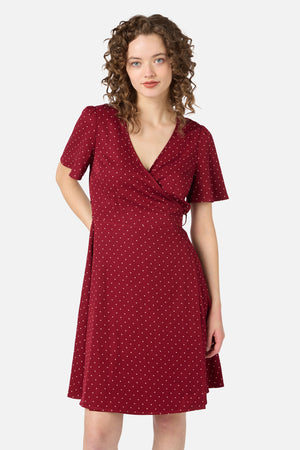 Princess Highway - Dolly Spot Wrap Dress - red