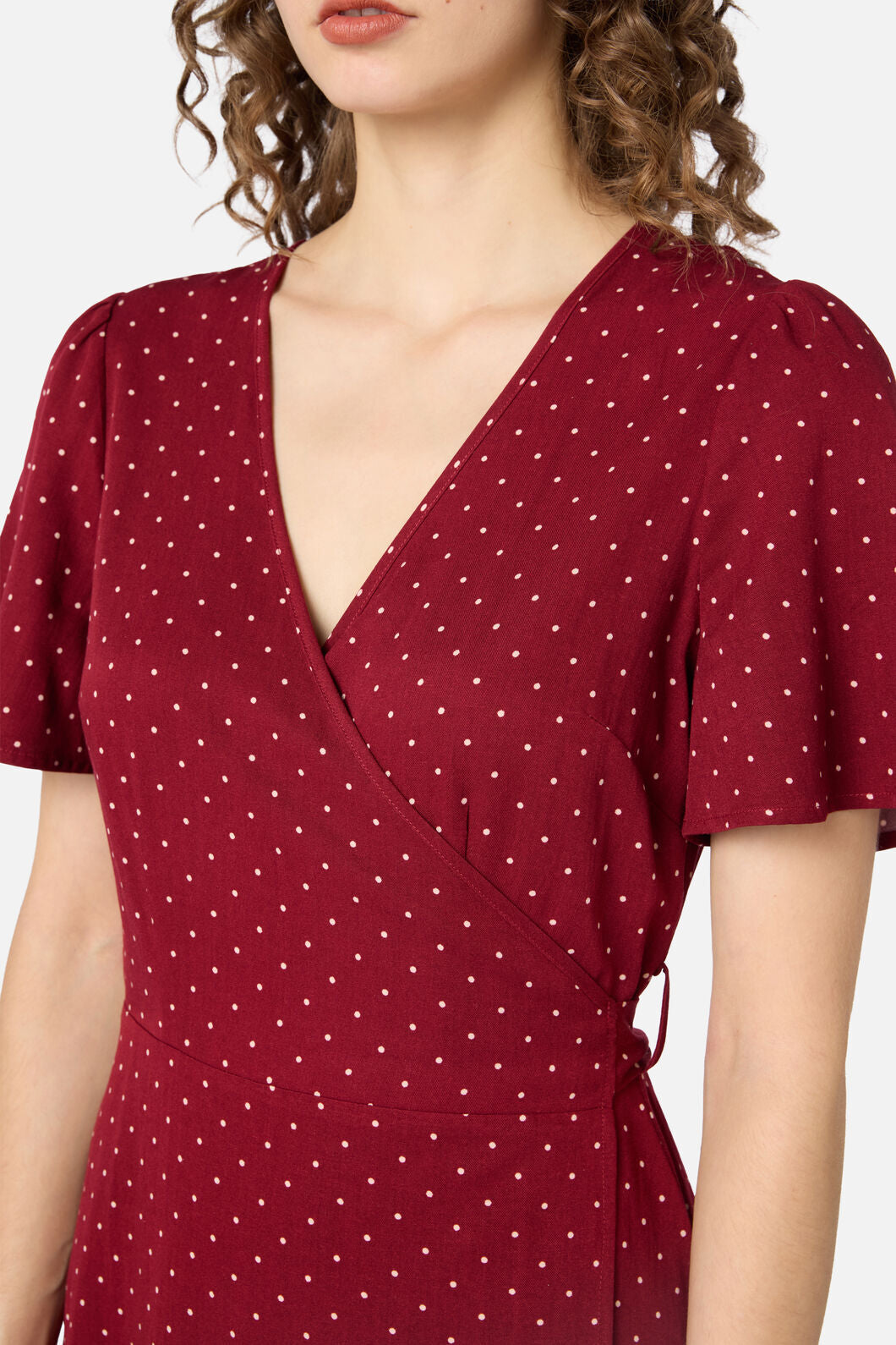 Princess Highway - Dolly Spot Wrap Dress - red