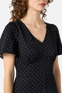 Princess Highway - Dolly Spot Midi Dress - black