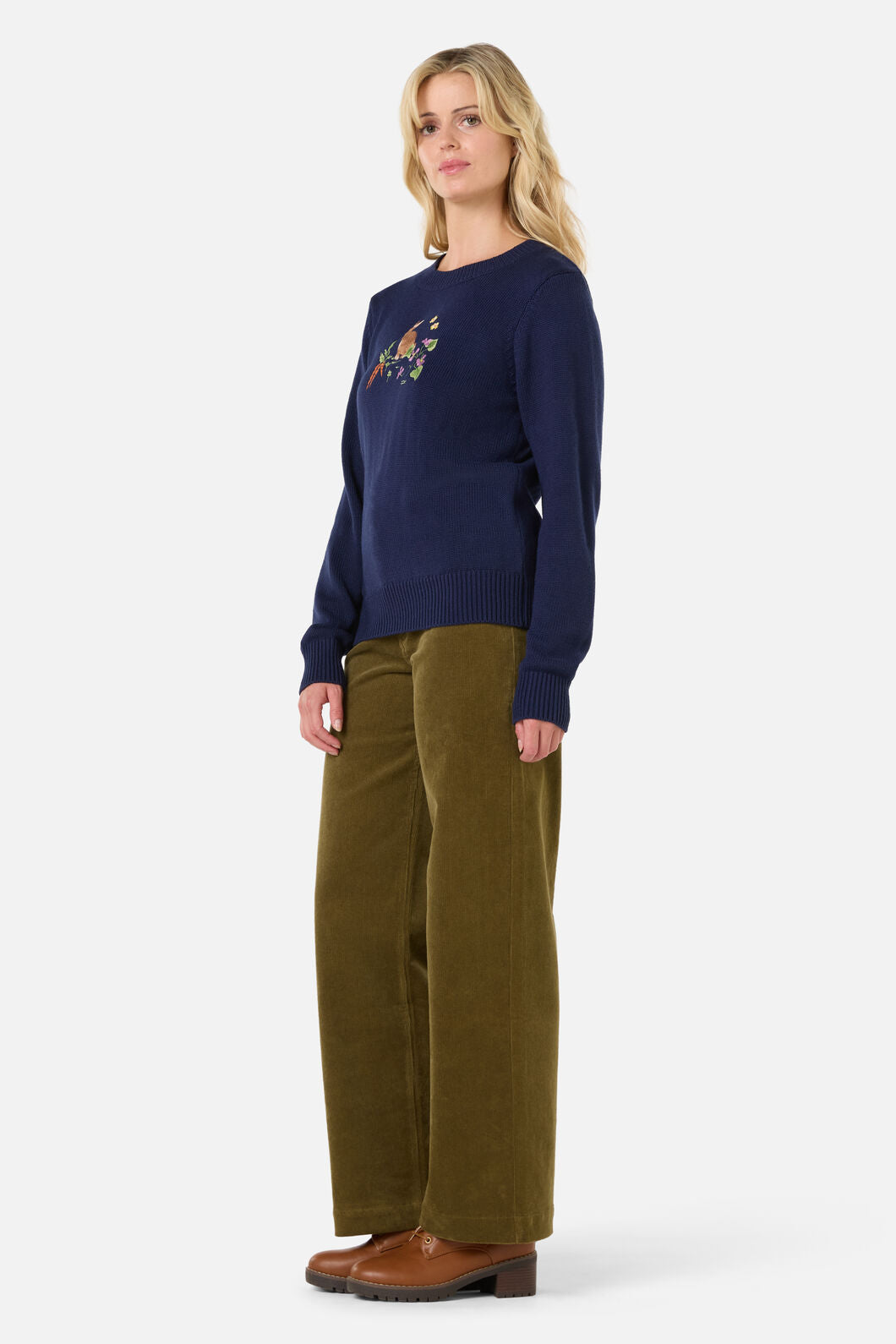 Princess Highway - Lola Rabbit Embroidered Jumper - navy