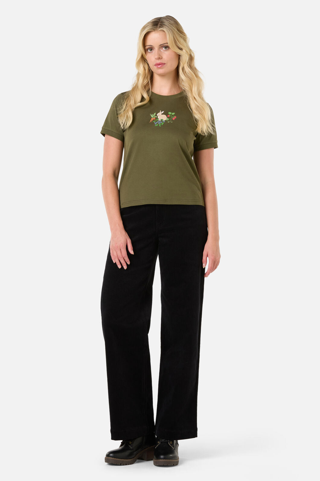 Princess Highway - Lola Rabbit Printed Tee - olive-green
