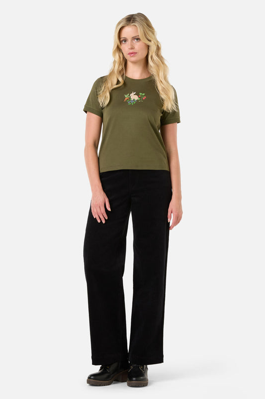 Princess Highway - Lola Rabbit Printed Tee - olive-green