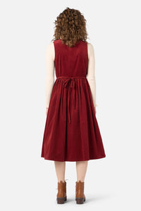 Princess Highway - Demi Cord Pinafore Dress - paprika