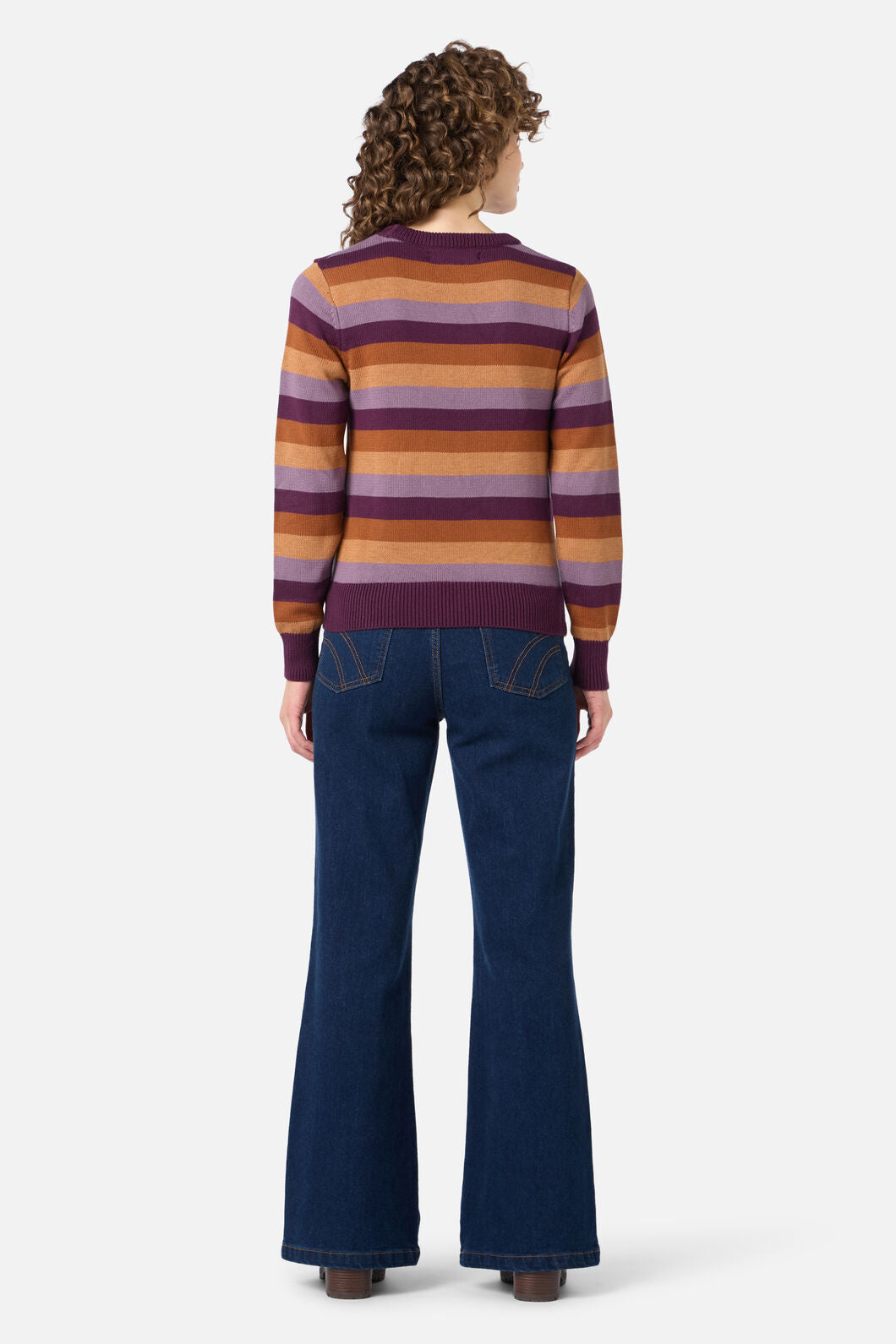 Princess Highway - Raphaelle Stripe Knit Jumper - plum