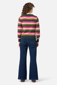 Princess Highway - Raphaelle Stripe Knit Jumper - green