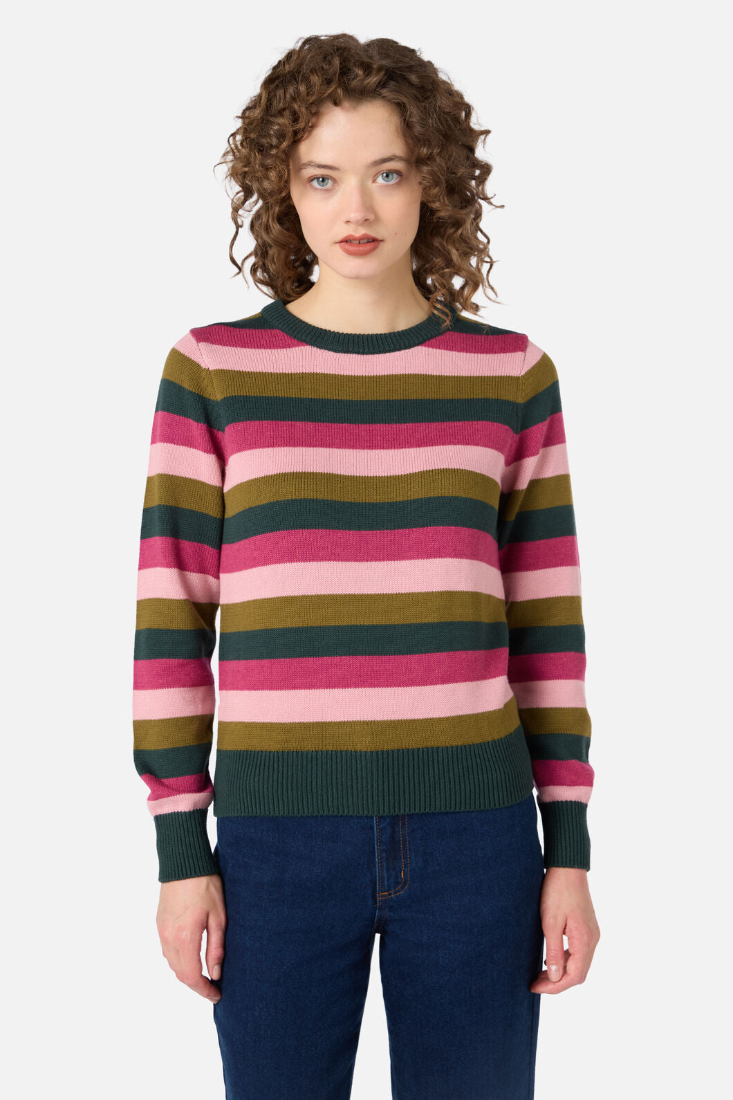 Princess Highway - Raphaelle Stripe Knit Jumper - green