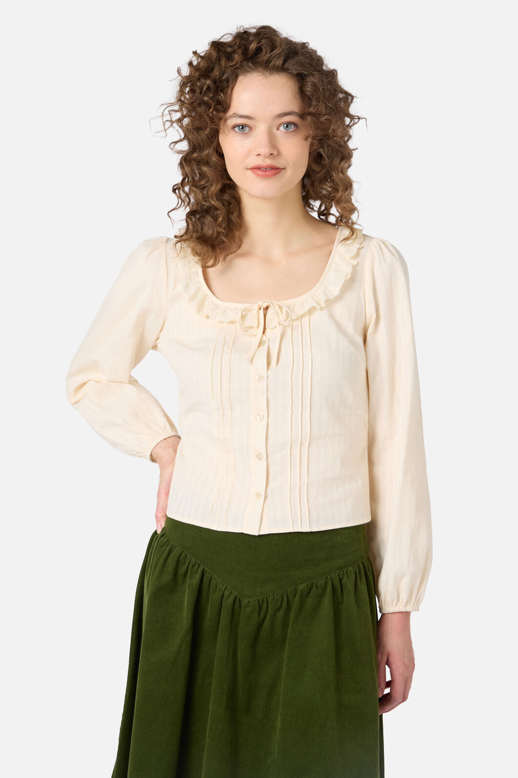 Princess Highway - Willow Prairie Long Sleeve Top - cream