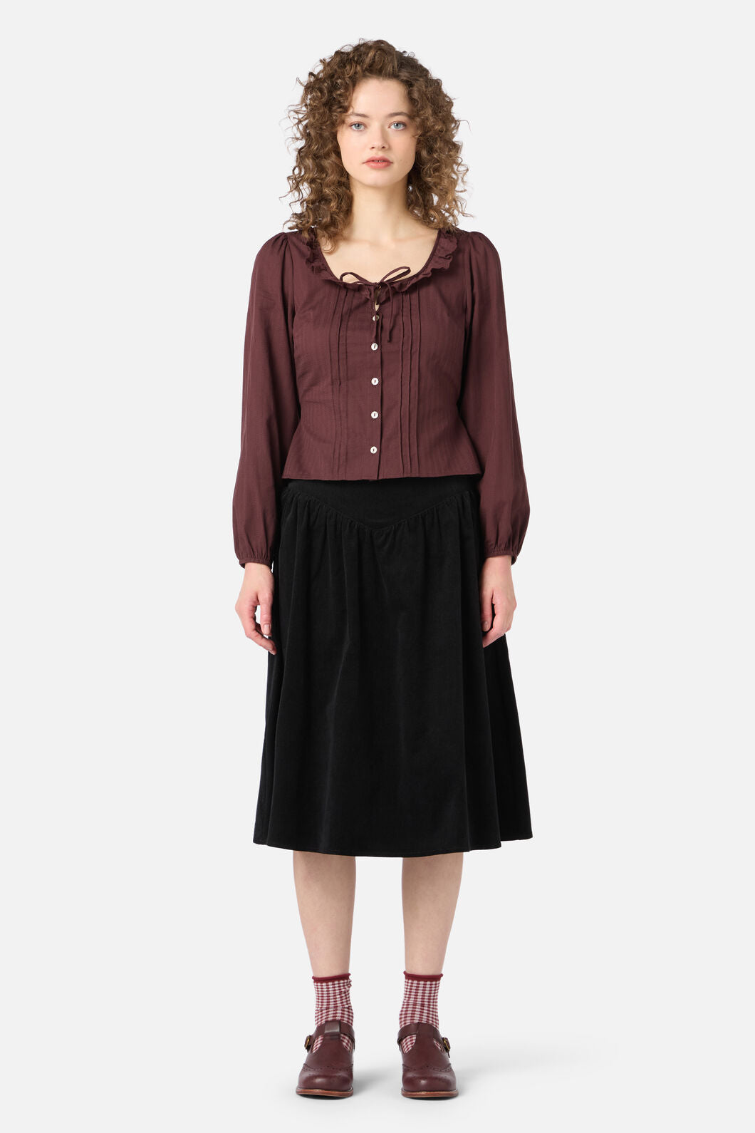 Princess Highway - Willow Prairie Long Sleeve Top - chocolate