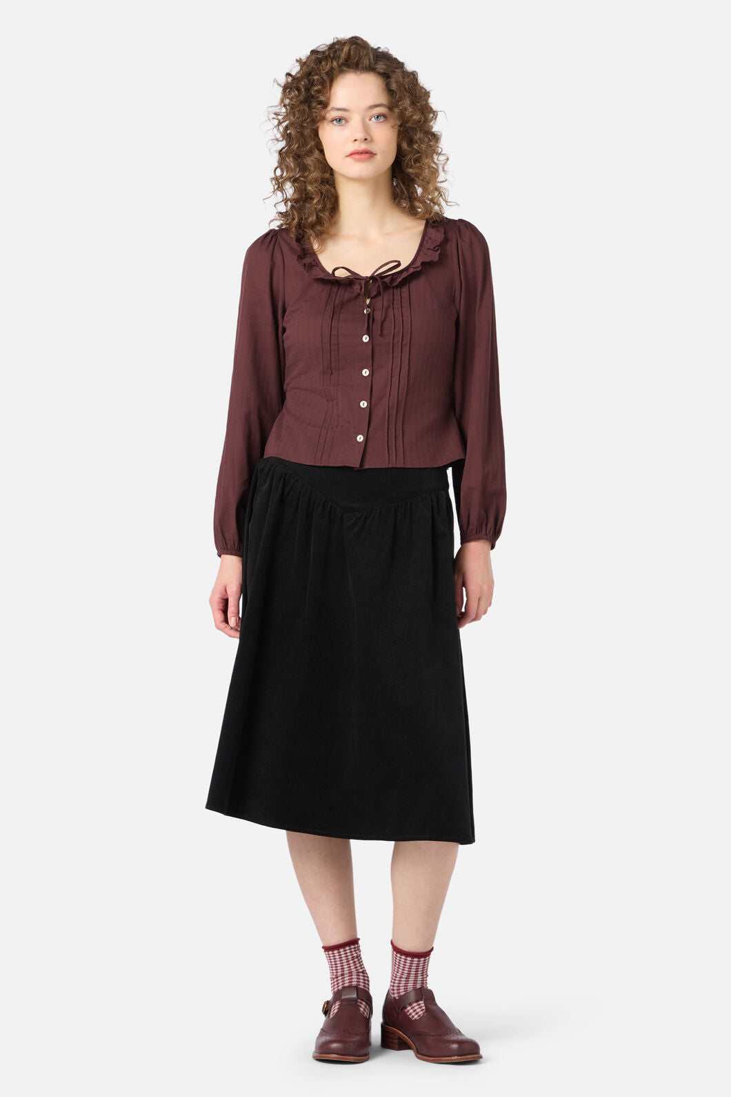 Princess Highway - Willow Prairie Long Sleeve Top - chocolate