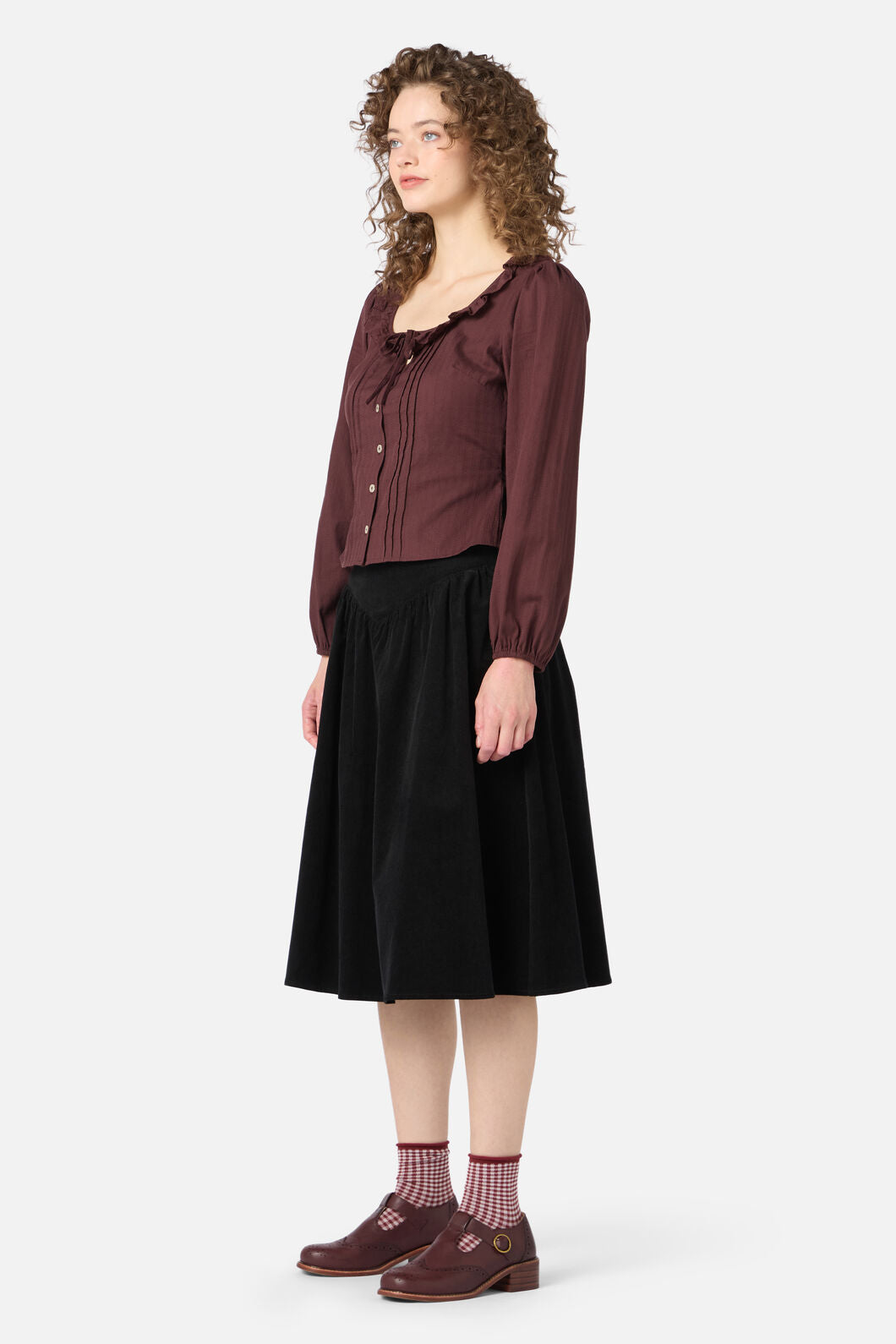 Princess Highway - Willow Prairie Long Sleeve Top - chocolate