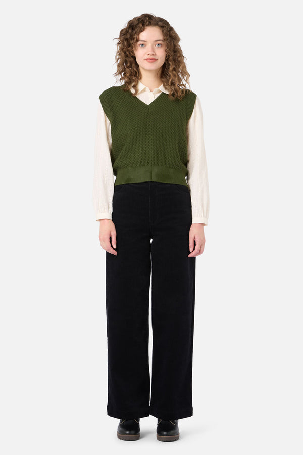 Princess Highway - Addison Textured Knit Vest - olive
