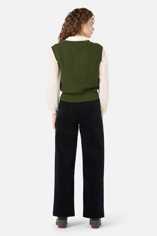 Princess Highway - Addison Textured Knit Vest - olive