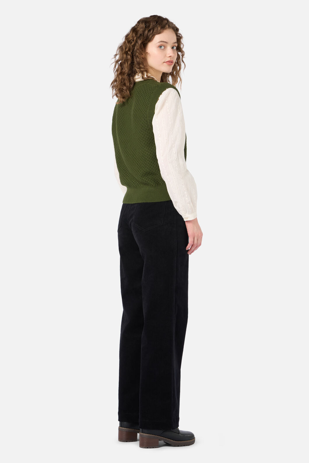 Princess Highway - Addison Textured Knit Vest - olive
