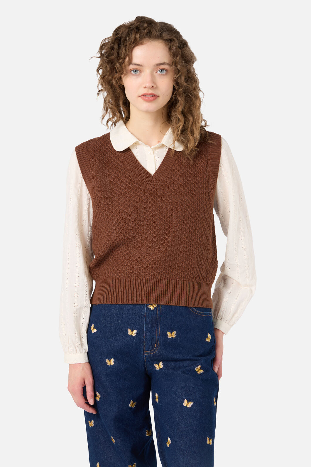 Princess Highway - Addison Textured Knit Vest - chocolate