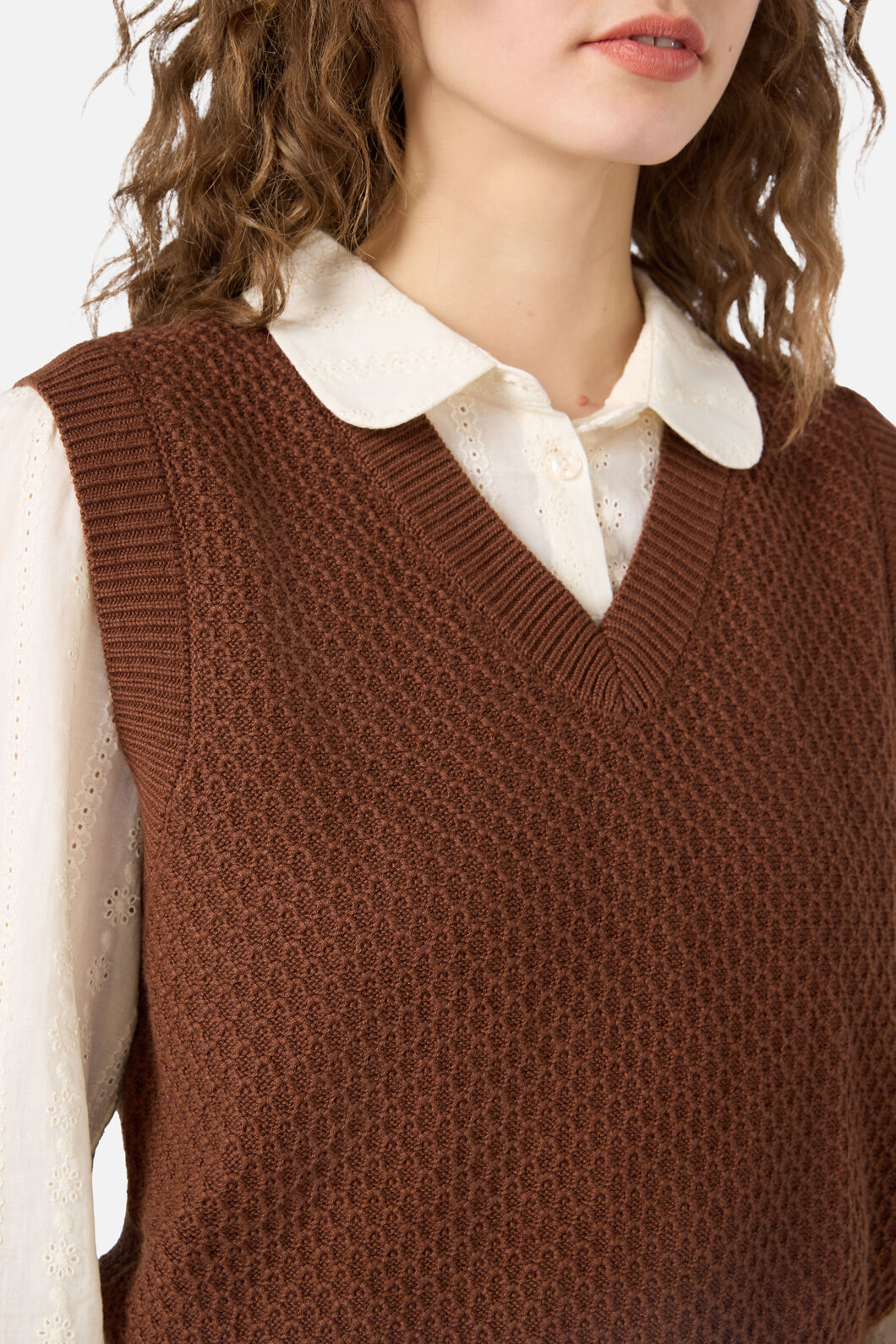 Princess Highway - Addison Textured Knit Vest - chocolate