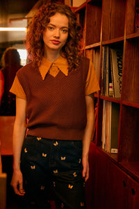 Princess Highway - Addison Textured Knit Vest - chocolate