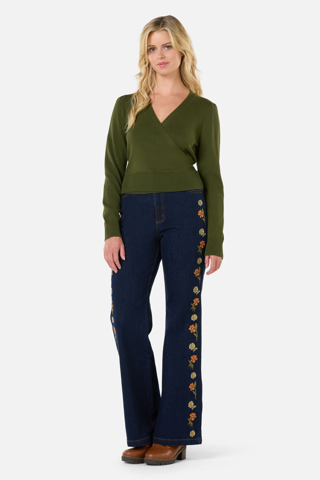 Princess Highway - Tilly V Neck Wrap Cardi - olive