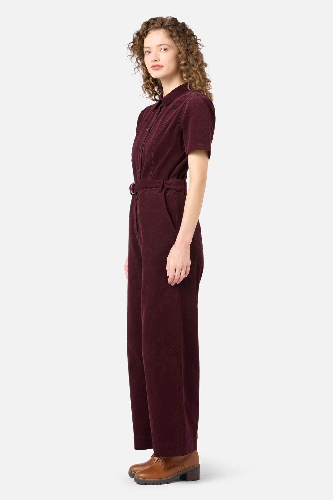 Princess Highway - Demi Cord Jumpsuit - plum
