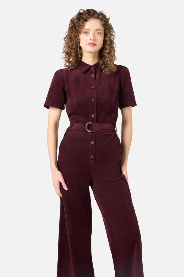 Princess Highway - Demi Cord Jumpsuit - plum