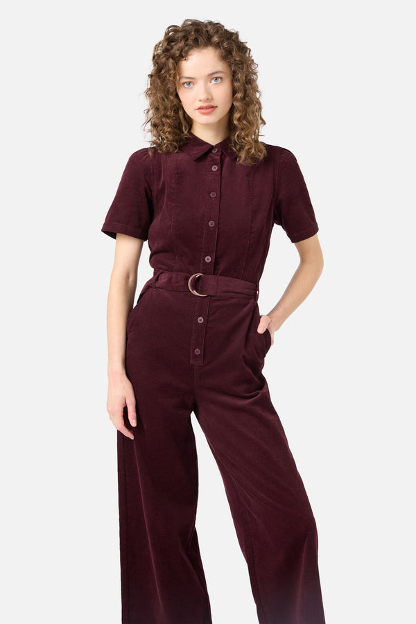 Princess Highway - Demi Cord Jumpsuit - plum