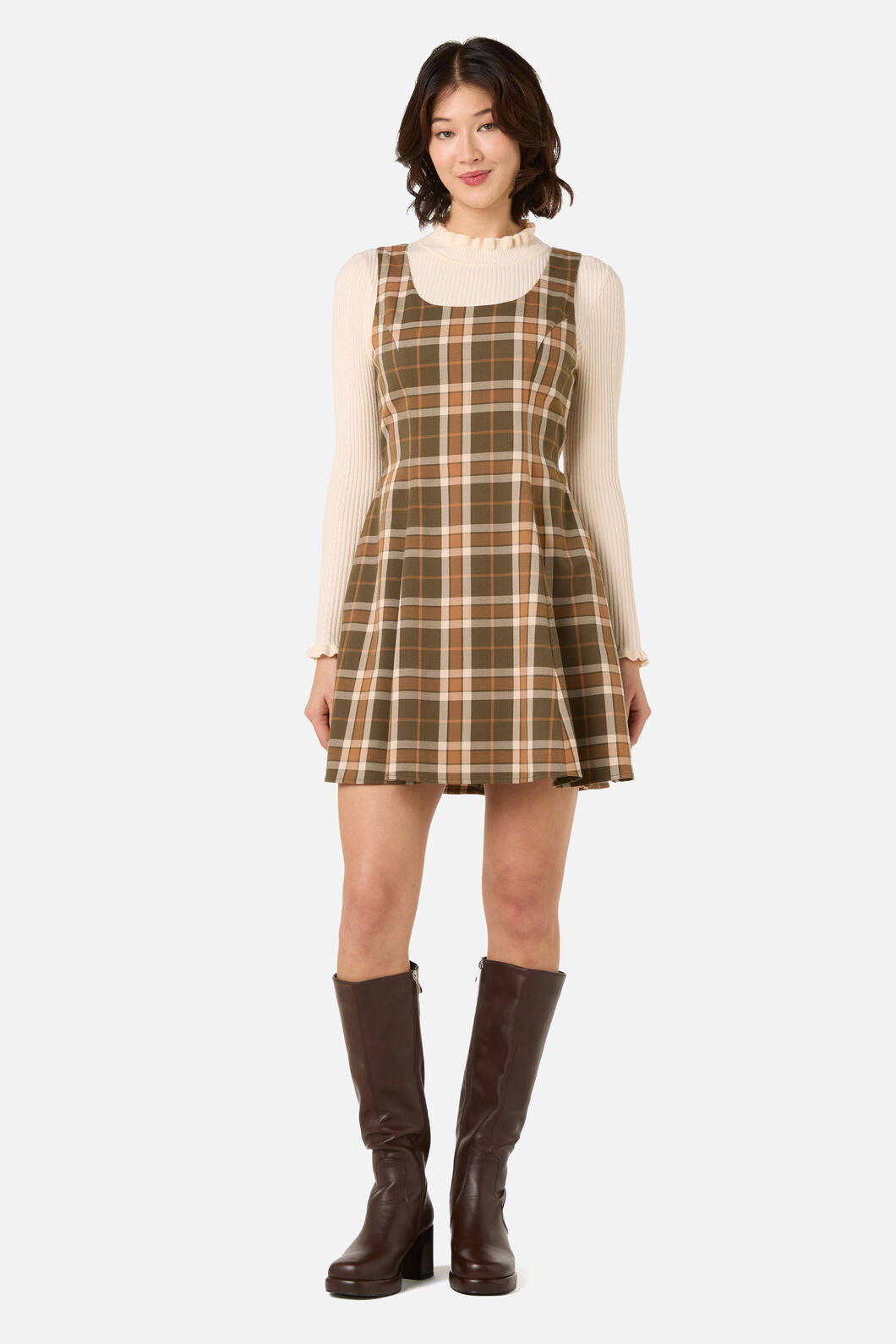 Princess Highway - Vera Check Mini Dress - green
