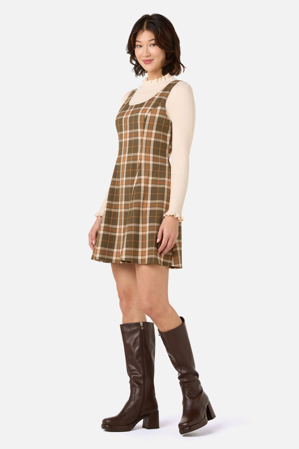 Princess Highway - Vera Check Mini Dress - green