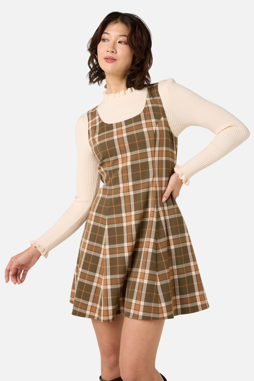 Princess Highway - Vera Check Mini Dress - green