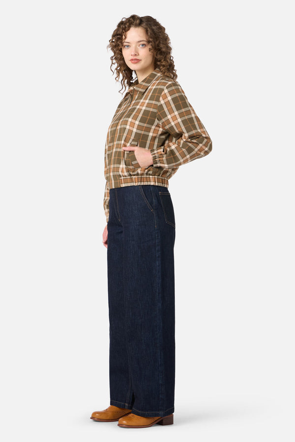Princess Highway - Vera Check Bomber Jacket - green