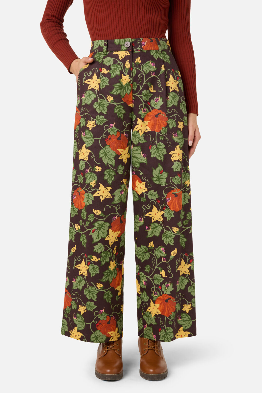 Princess Highway - Pumpkin Relaxed Pant - chocolate