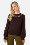 Princess Highway - Gloria Embroidered Jumper - chocolate