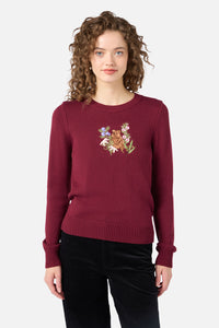 Princess Highway - Quokka Embroidered Jumper - rose