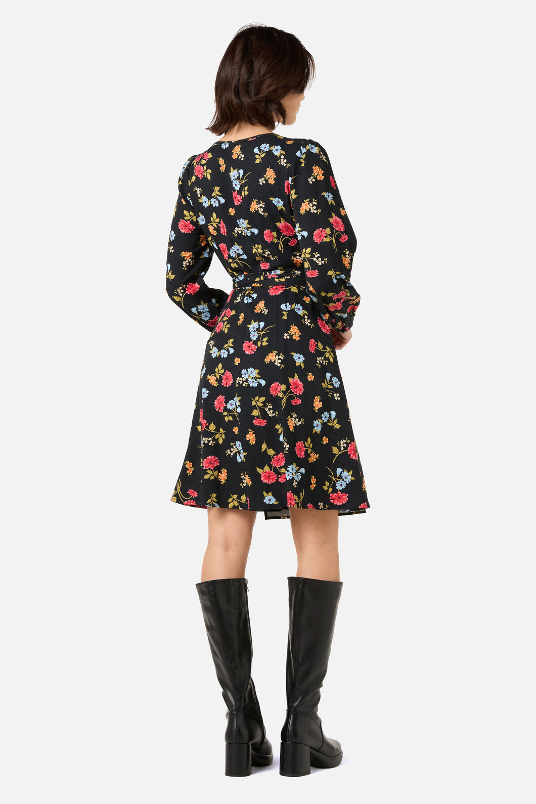 Princess Highway - Winona Flower Wrap Dress - black
