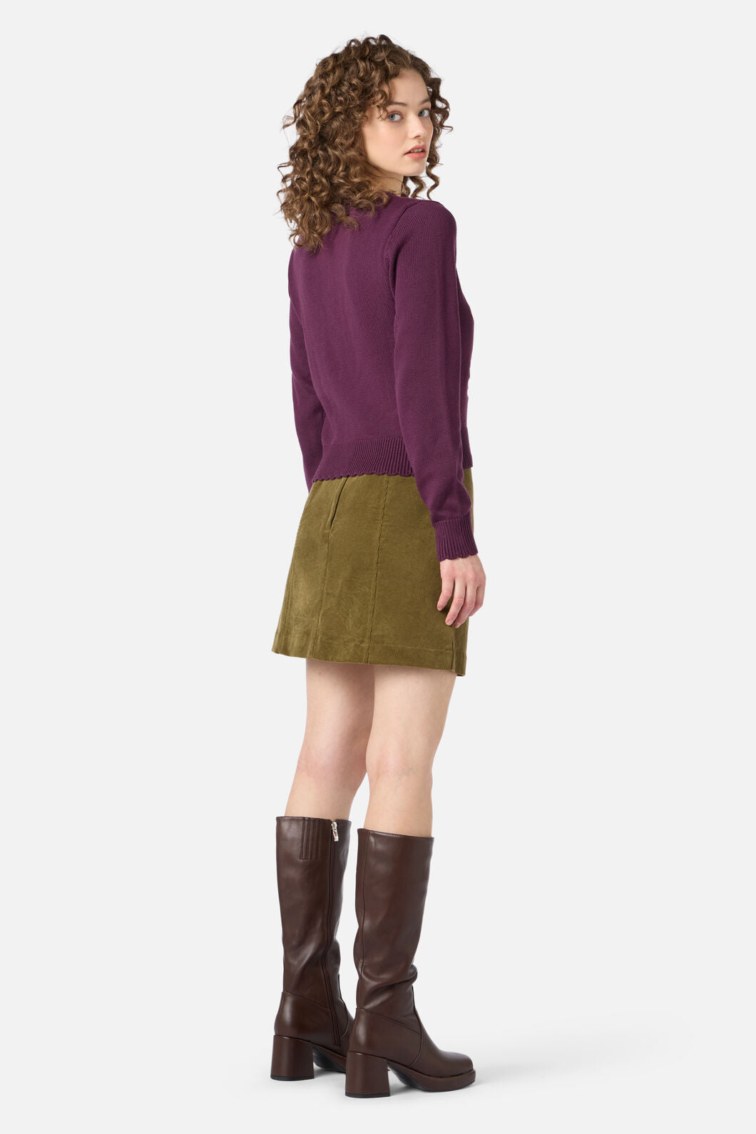 Princess Highway - Winona Flower Embroidered Cardigan - plum