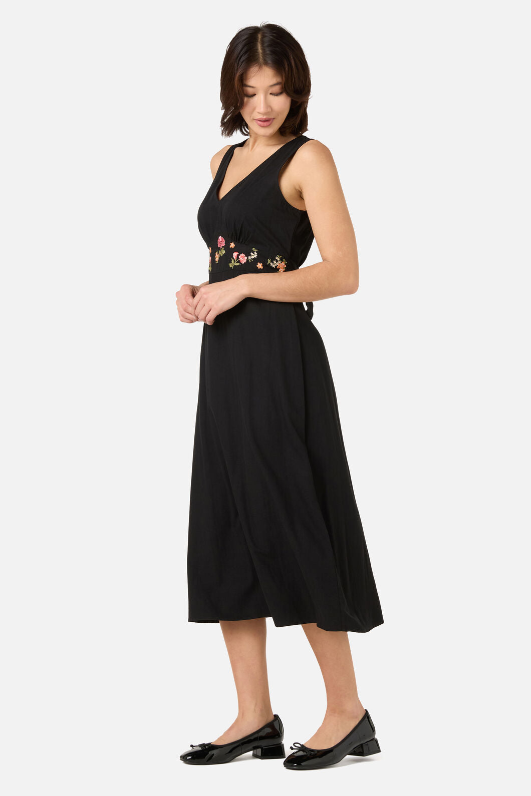 Princess Highway - Winona Flower Emb Midi Dress - black