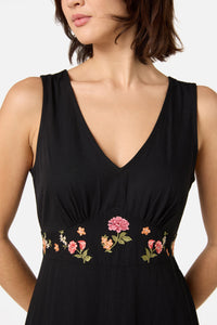 Princess Highway - Winona Flower Emb Midi Dress - black