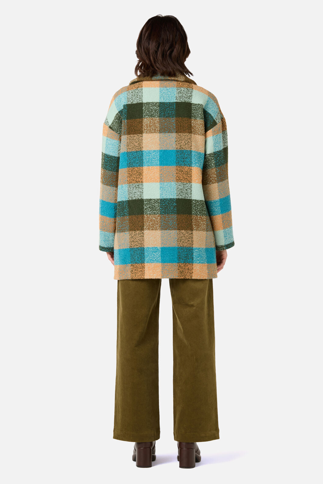 Princess Highway - Molly Check Coat - green-blue