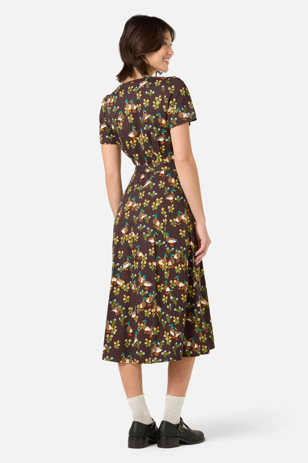 Princess Highway - Sweet Ducks Midi Dress - chocolate