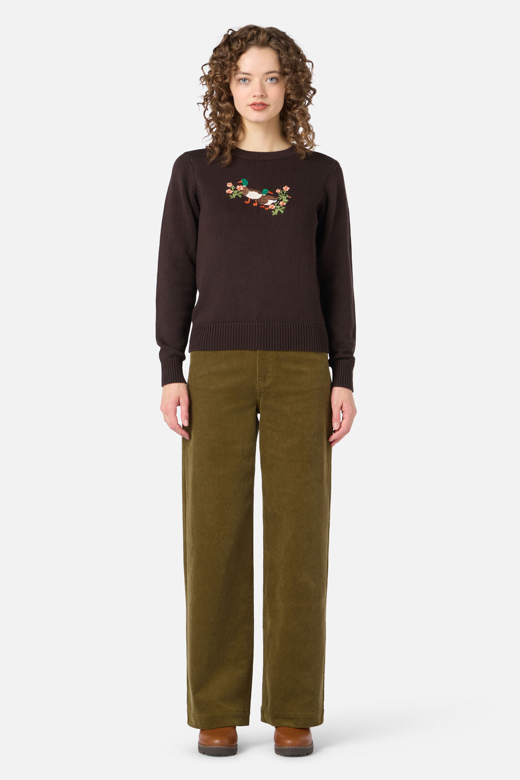 Princess Highway - Sweet Ducks Emb Jumper - chocolate