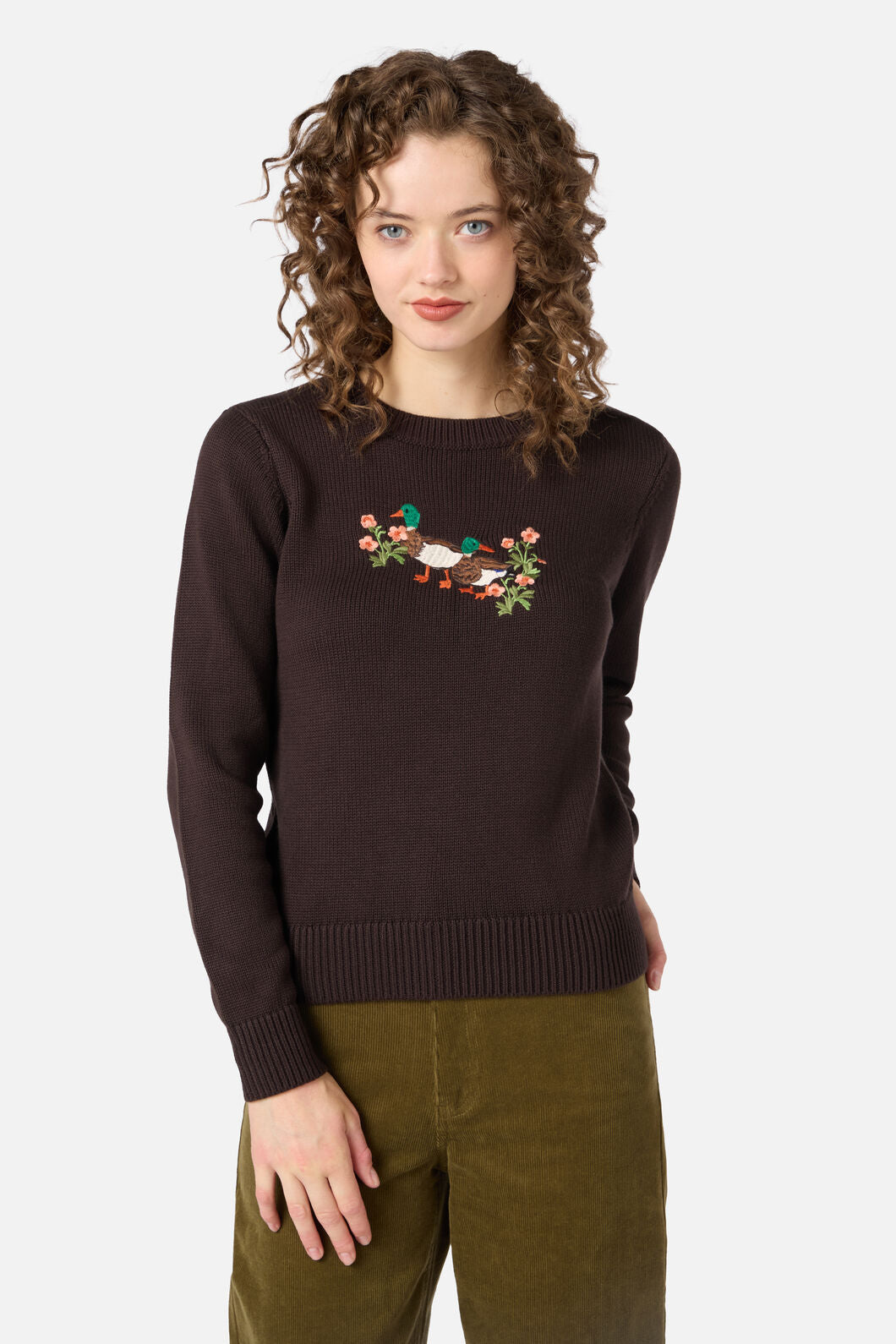 Princess Highway - Sweet Ducks Emb Jumper - chocolate