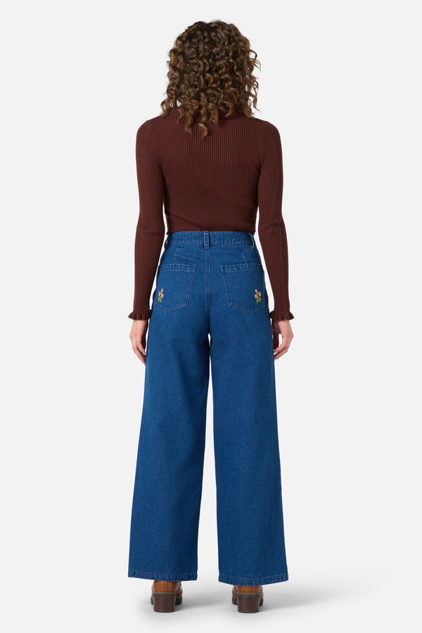 Princess Highway - Sweet Ducks Emb Denim Jean - blue-denim