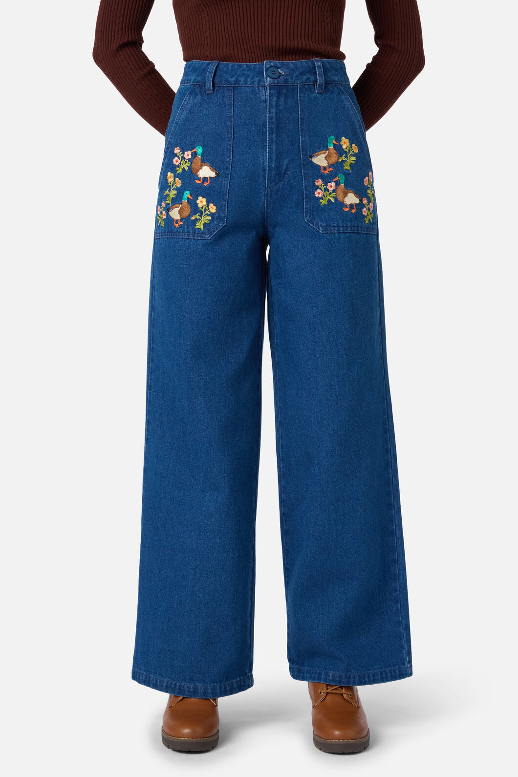 Princess Highway - Sweet Ducks Emb Denim Jean - blue-denim