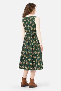 Princess Highway - Wattle & Butterfly Midi Dress - green