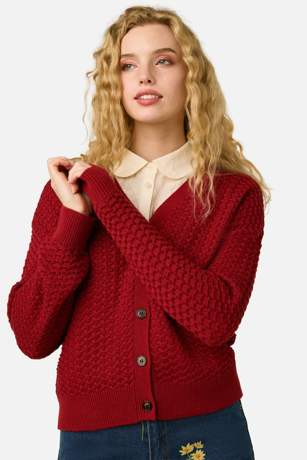 Princess Highway - Bobbie Knit Cardigan - red
