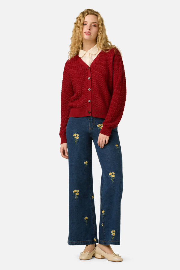 Princess Highway - Bobbie Knit Cardigan - red