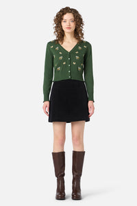 Princess Highway - Wattle & Butterfly Cardigan - green