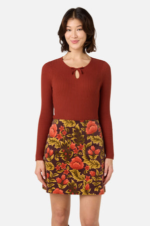 Princess Highway - Anna Bow Knit Top - rust